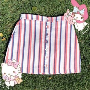 Colorful stripped forever 21 mini skirt!